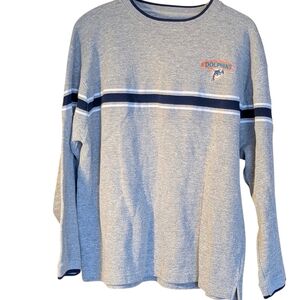 Knights Athletic Miami Dolphins Sweater XL Gray Embroidered NFL Logo Active